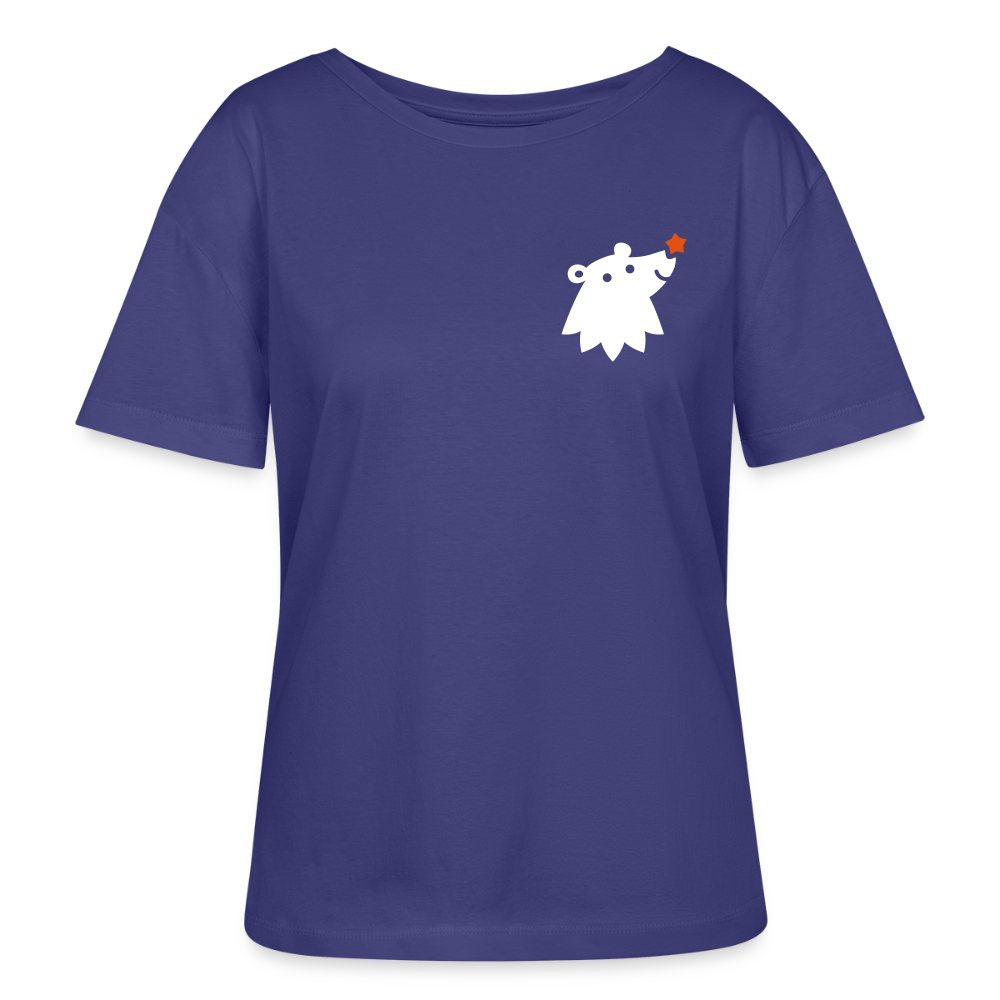 Schnauze Bär - Relaxed Rundhals Frauen Bio-T-Shirt - Dämmerung