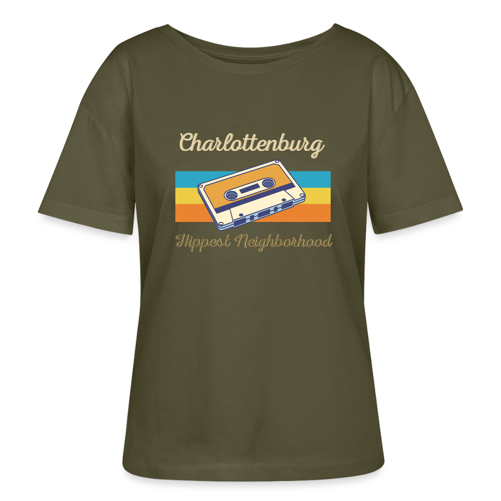 Charlottenburg Hippest Neighborhood - Relaxed Rundhals Frauen Bio-T-Shirt - Khaki