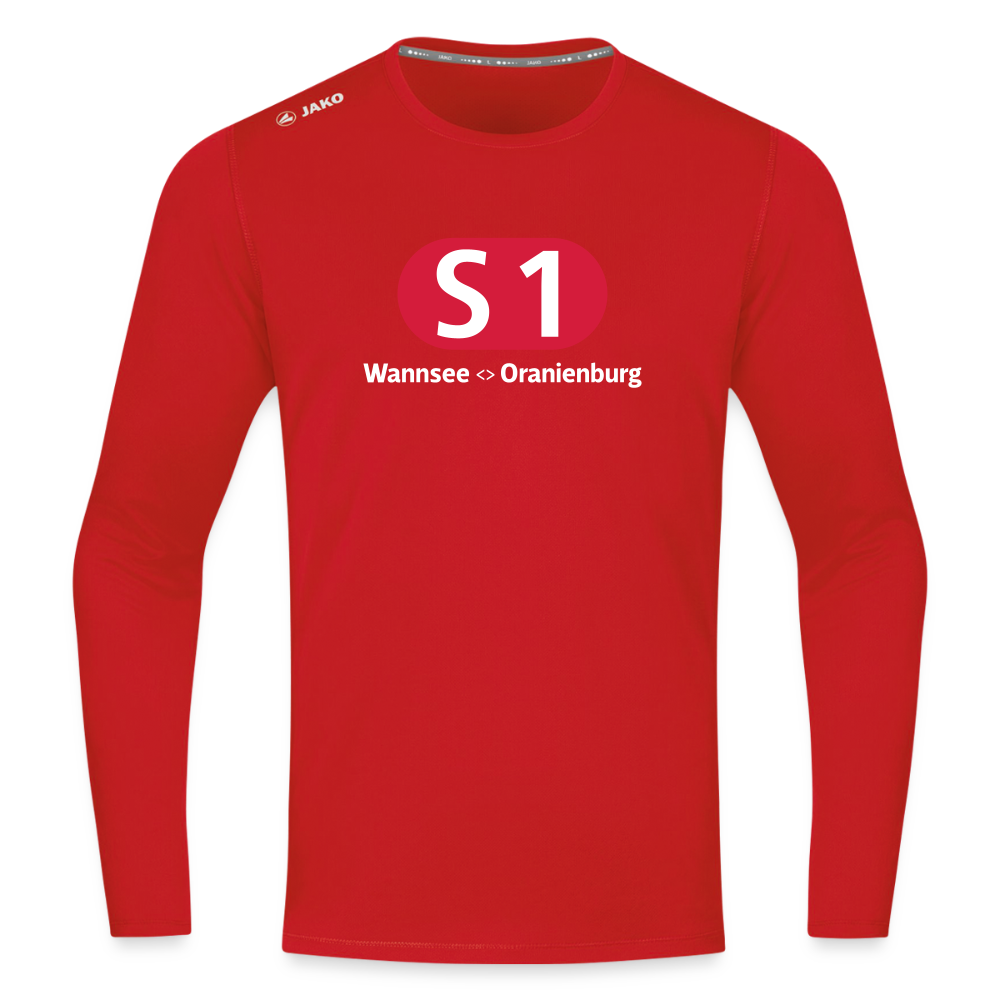 S1 - Männer Sport Langamshirt - Rot