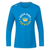 Keen Ding für'n King - Frauen Sport Langarmshirt - Saphirblau