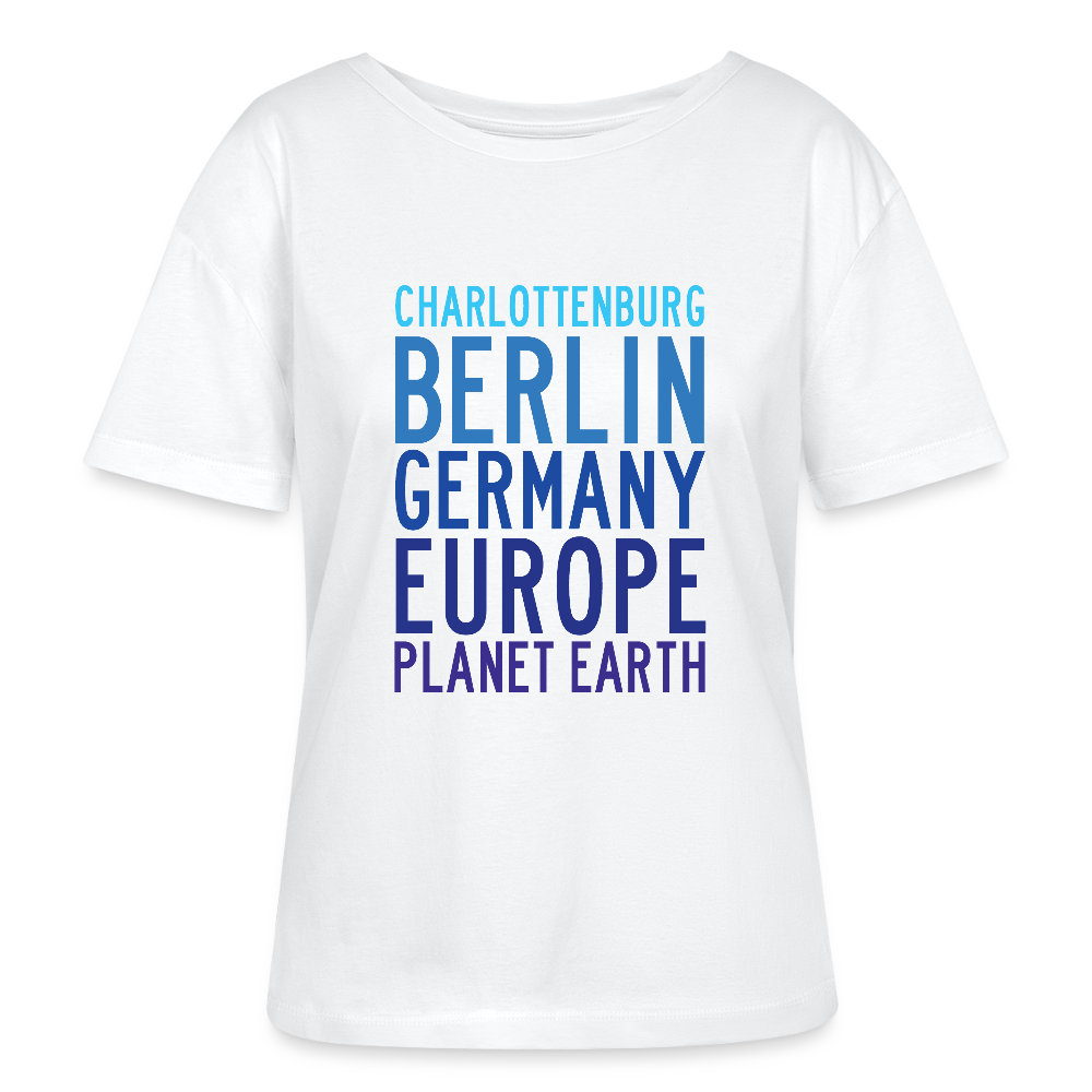 Charlottenburg - Earth - Relaxed Rundhals Frauen Bio-T-Shirt - Weiß
