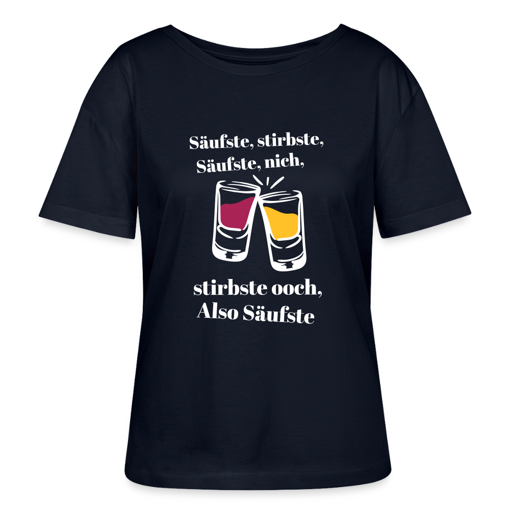 Säufste - Relaxed Rundhals Frauen Bio-T-Shirt - Navy