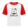 Bärlin - Kinder Baseball T-Shirt - Weiß/Rot