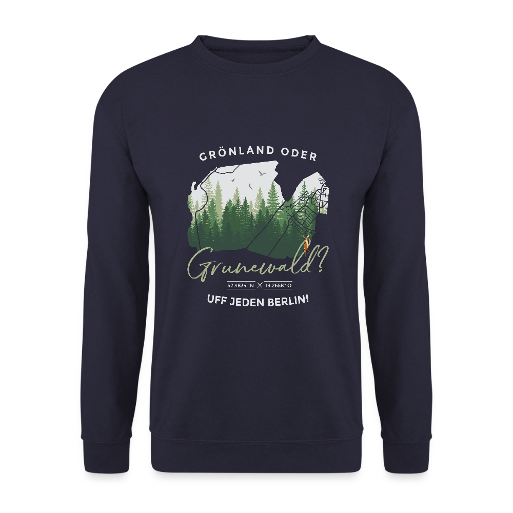 Grönland oder Grunewald - Unisex Pullover - Navy