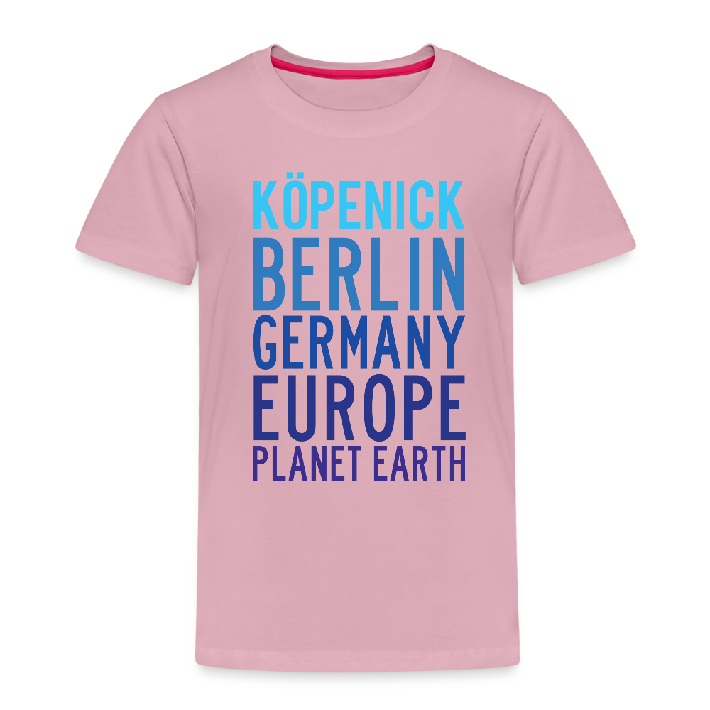 Köpenick Planet Earth - Kinder Premium T-Shirt - Hellrosa