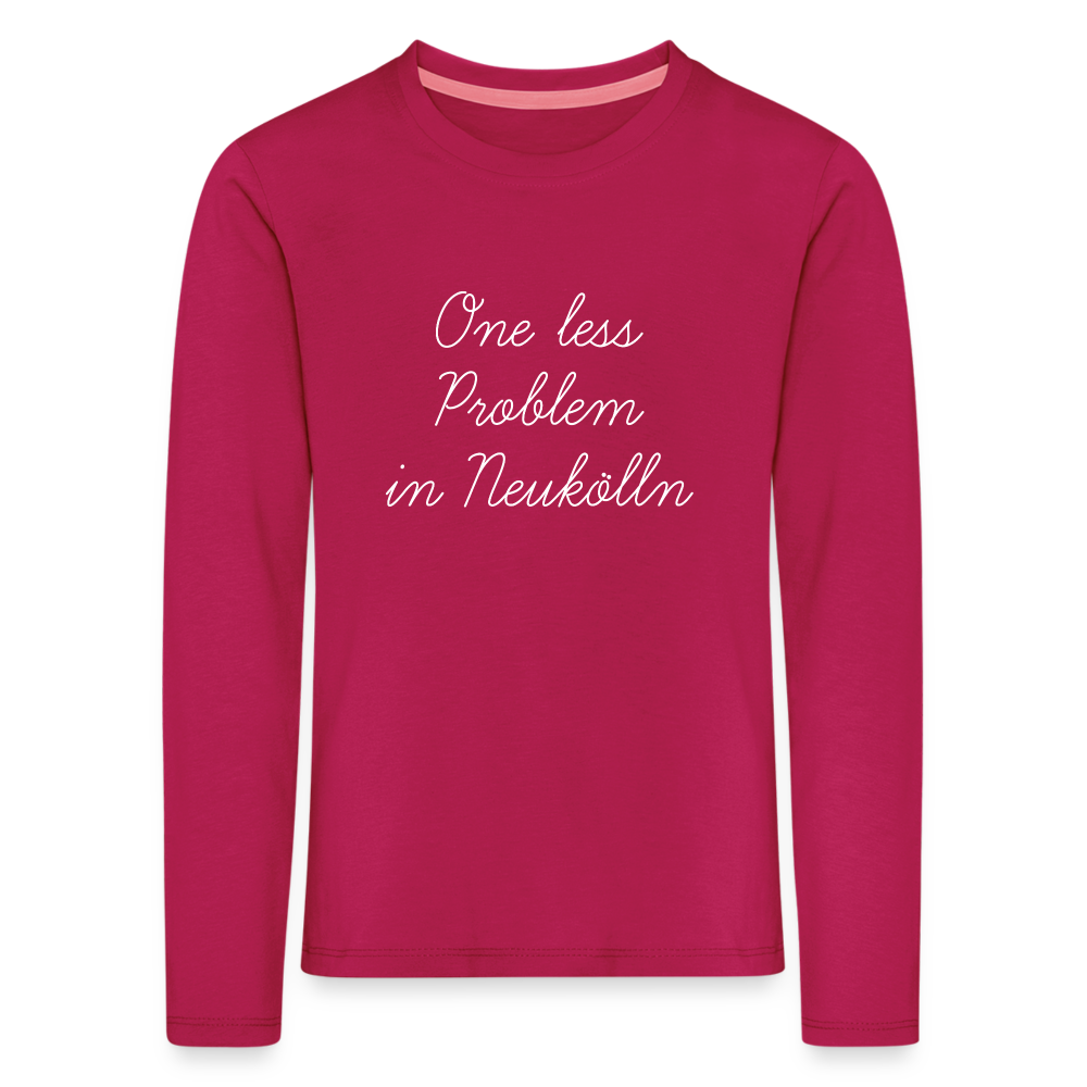 One Less Problem in Neukölln - Kinder Langarmshirt - dunkles Pink
