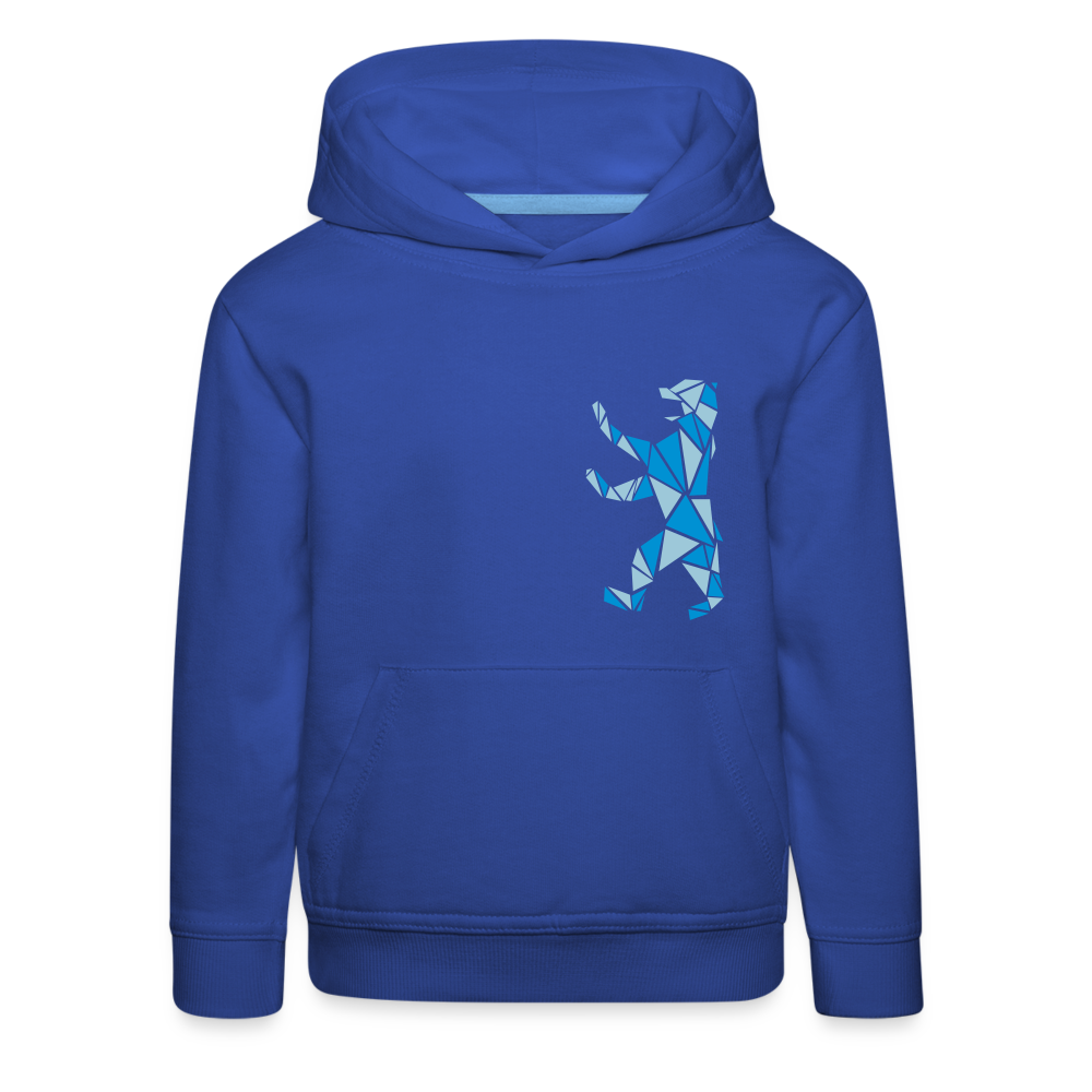 Berliner Bär Geometrie - Kinder Premium Hoodie - Royalblau