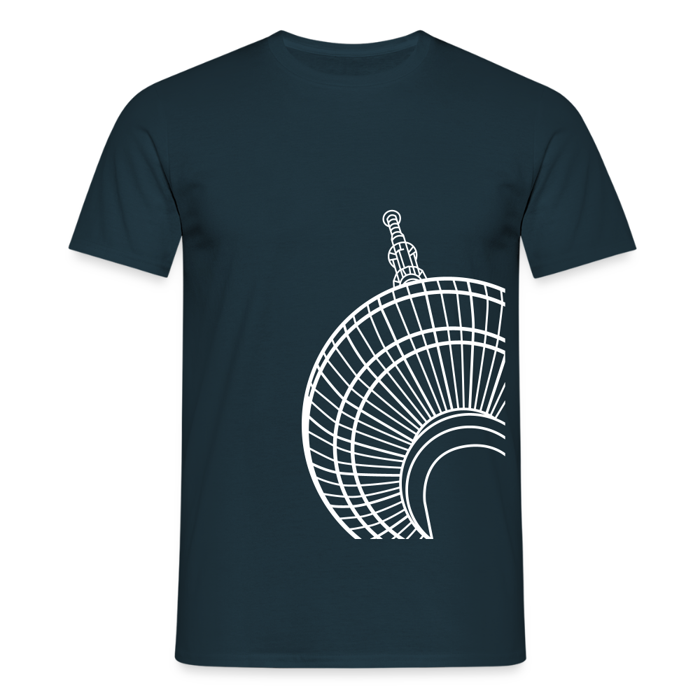 Der Turm von unten - weiß - Männer Premium T-Shirt - Navy