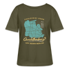 Chalkidiki oder Charlottenburg - Relaxed Rundhals Frauen Bio-T-Shirt - Khaki