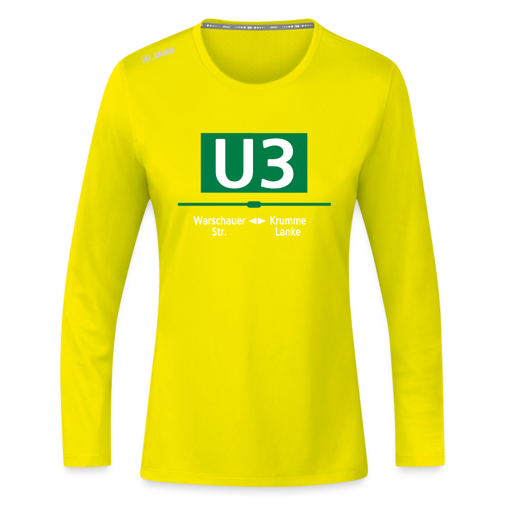 U3 - Frauen Sport Langarmshirt - Neongelb