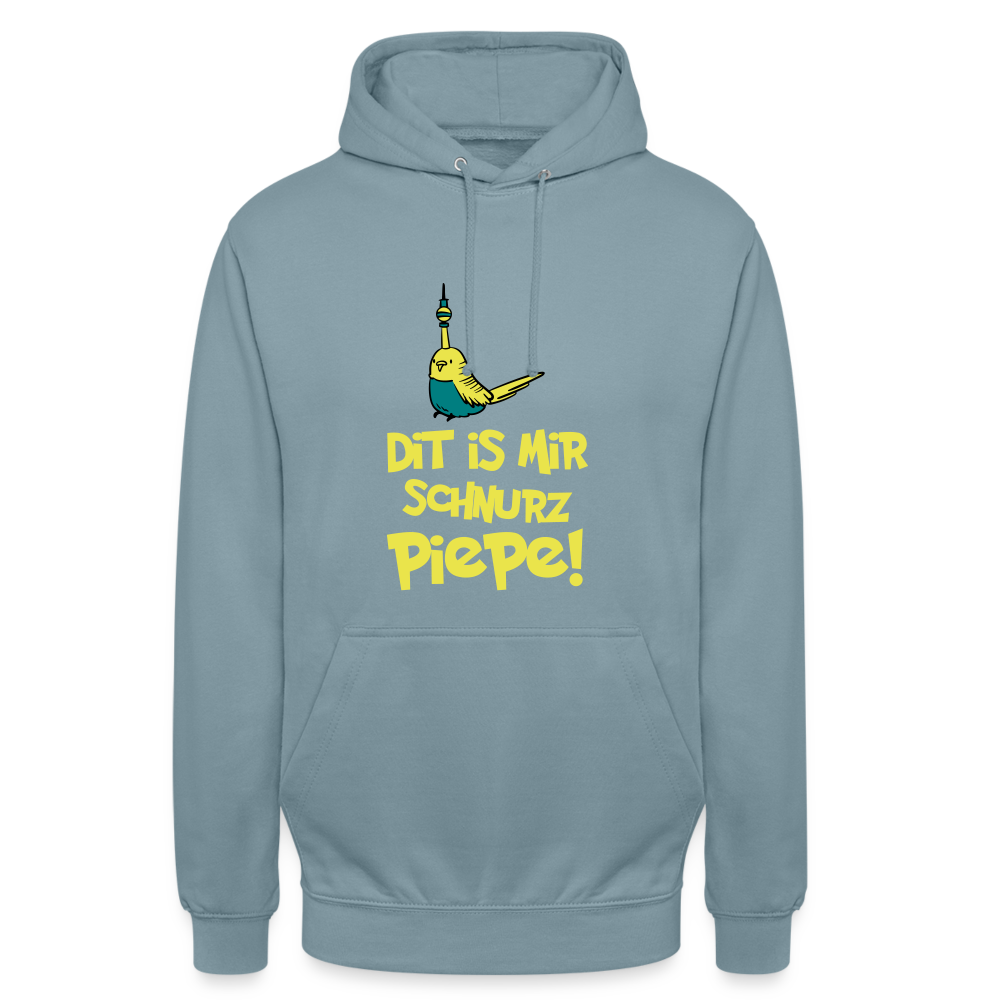 Schnurz Piepe mit Piep - Unisex Hoodie - Nebelblau