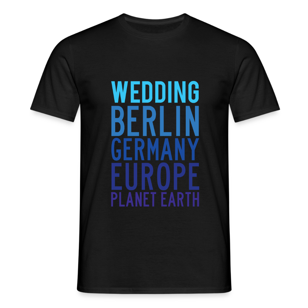 Wedding Planet Earth - Männer Premium T-Shirt - Schwarz