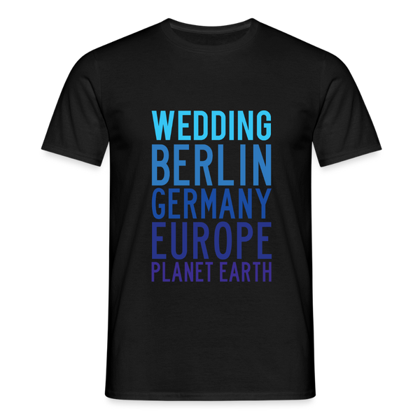 Wedding Planet Earth - Männer Premium T-Shirt - Schwarz