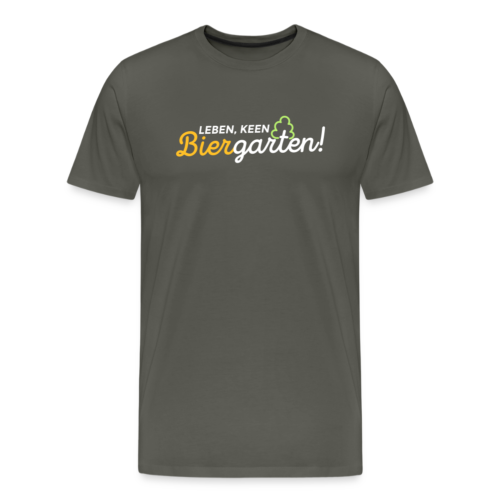 Leben, keen Biergarten! - Männer Premium T-Shirt - Asphalt