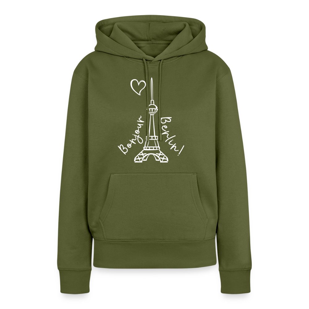Eiffelturm in Berlin Bonjour - Frauen Premium Hoodie - Khaki
