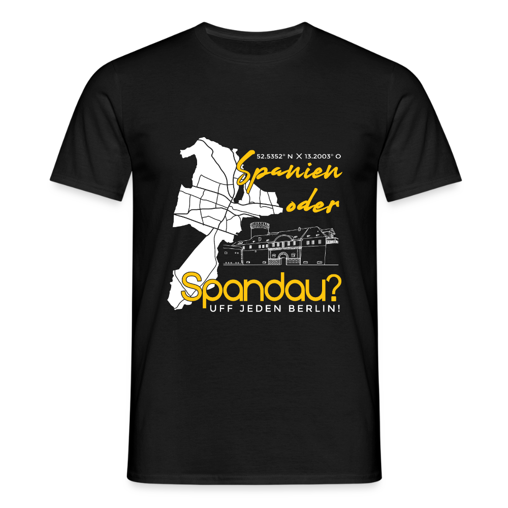 Spanien oder Spandau - Männer Premium T-Shirt - Schwarz