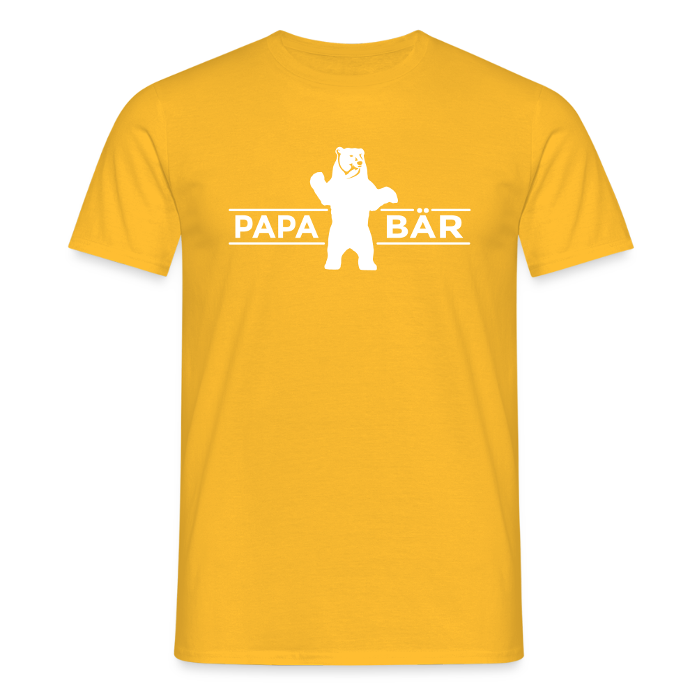 Papa Bär - Männer Premium T-Shirt - Gelb