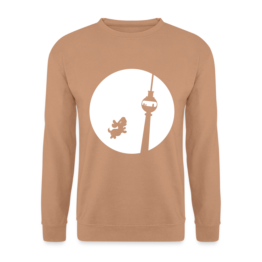Hund am Fernsehturm - Unisex Pullover - Mocca
