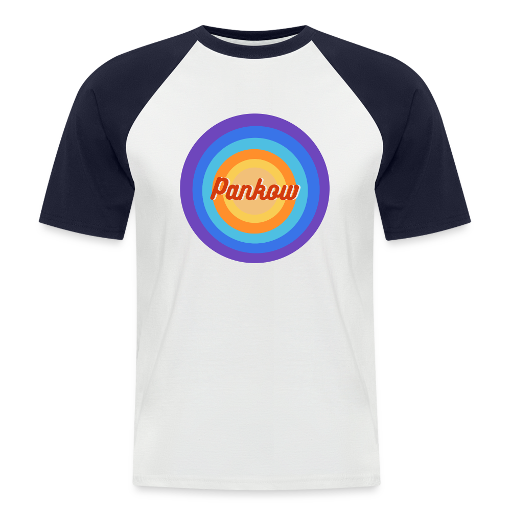 Pankow Retro - Männer Baseball T-Shirt - Weiß/Navy
