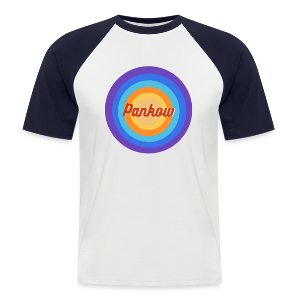 Pankow Retro - Männer Baseball T-Shirt - Weiß/Navy