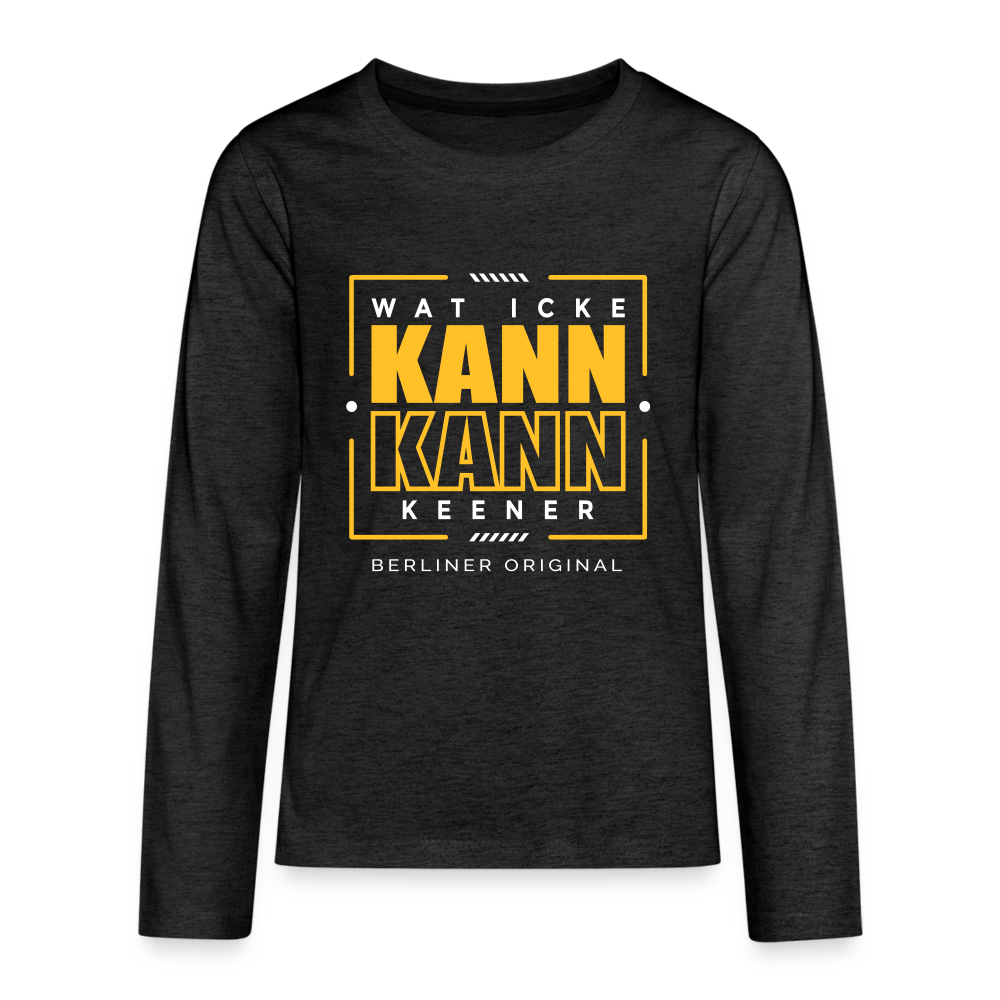 Wat Icke Kann, Kann Keener - Teenager Langarmshirt - Anthrazit