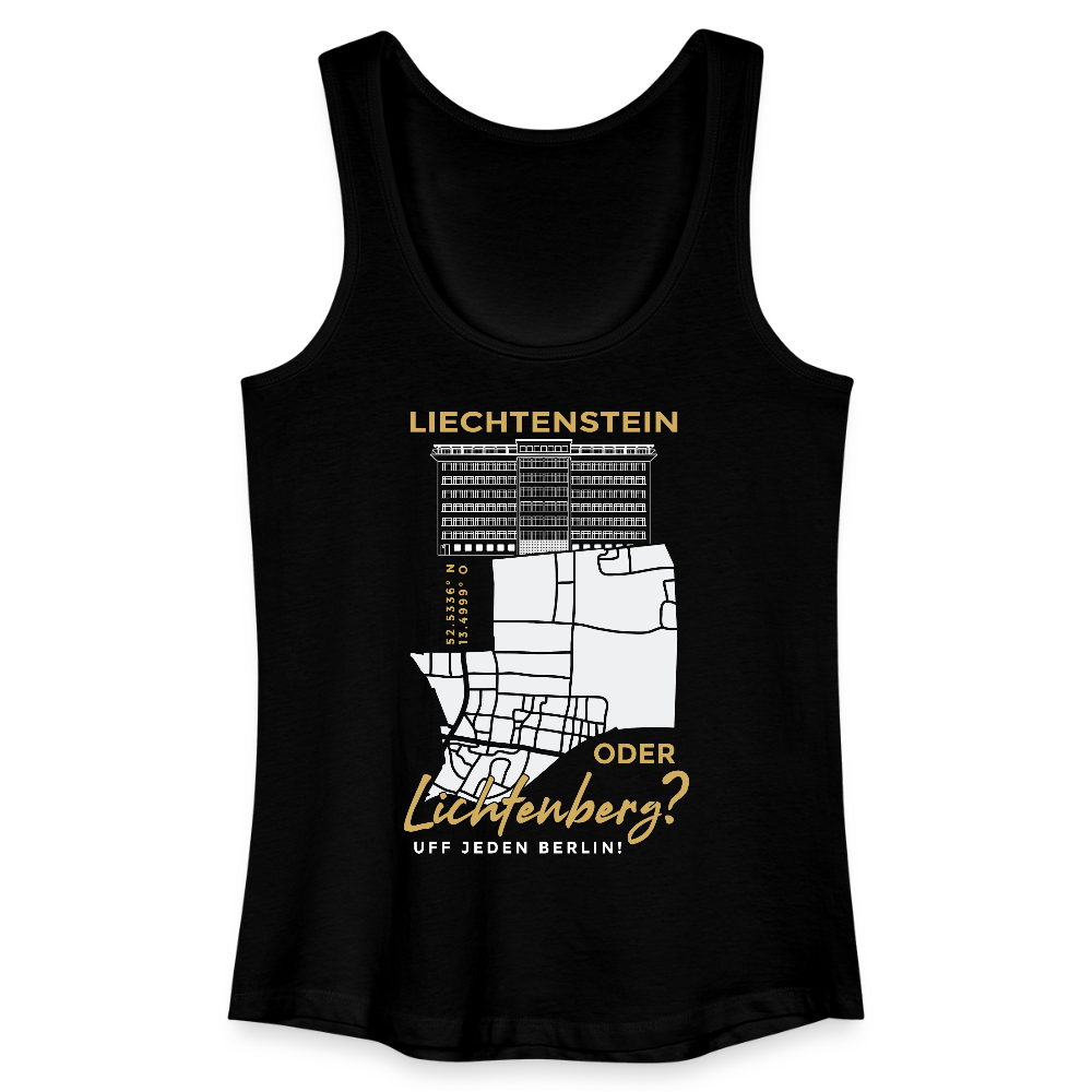 Liechtenstein oder Lichtenberg - Frauen Bio Tank Top - Schwarz