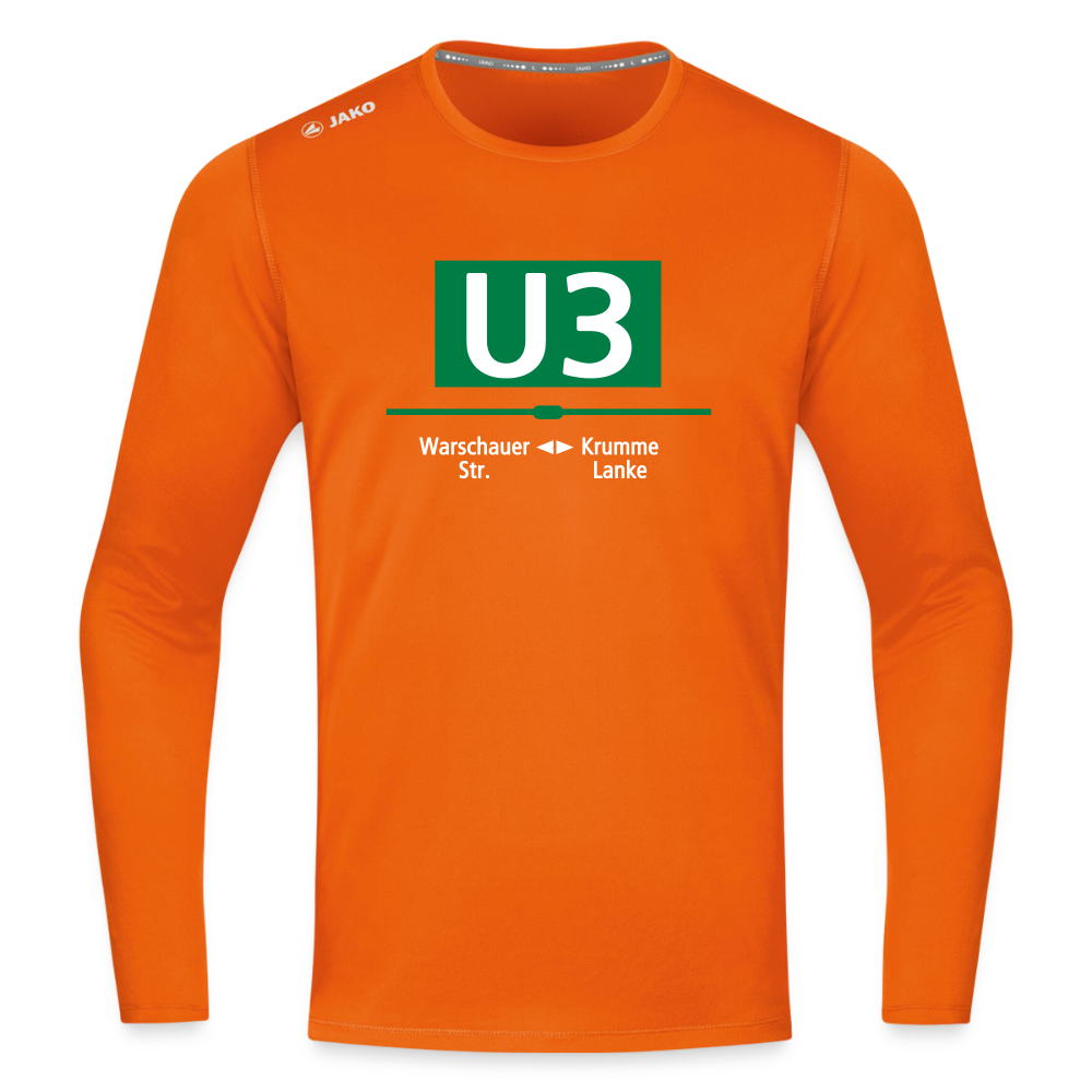 U3 - Männer Sport Langamshirt - Neonorange