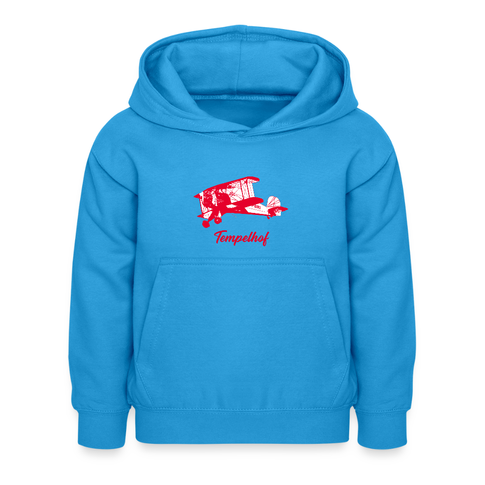 Tempelhof Flugzeug rot - Kinder Hoodie - Meeresblau