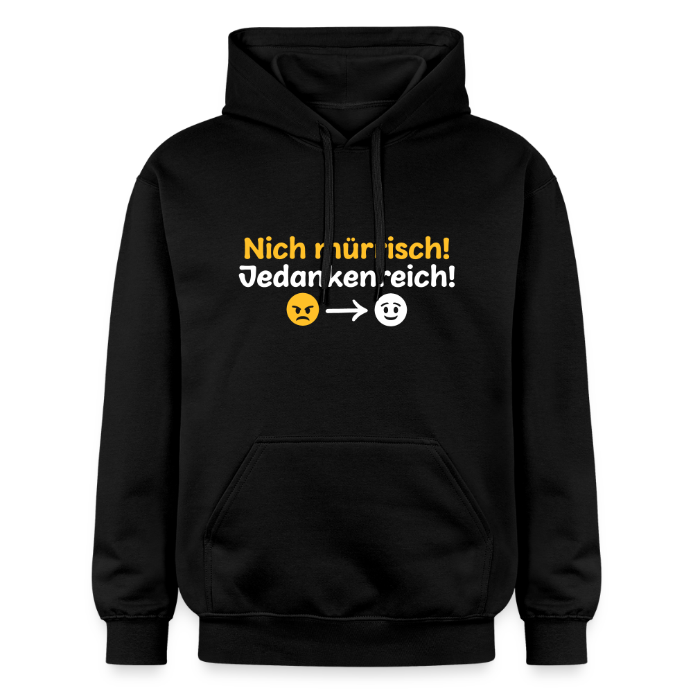 Nich mürrisch! Jedankenreich! - Hoodie - Schwarz