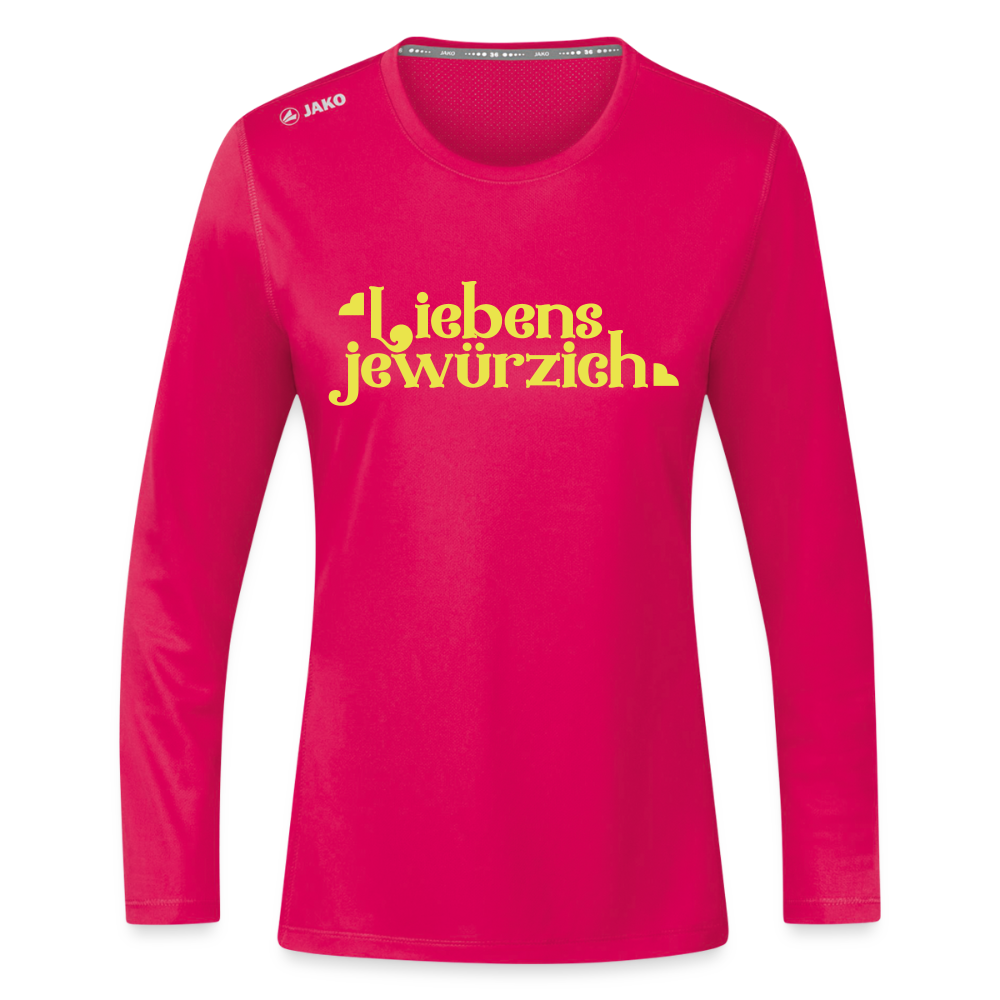 Liebensjewürzich - Frauen Sport Langarmshirt - dunkles Pink