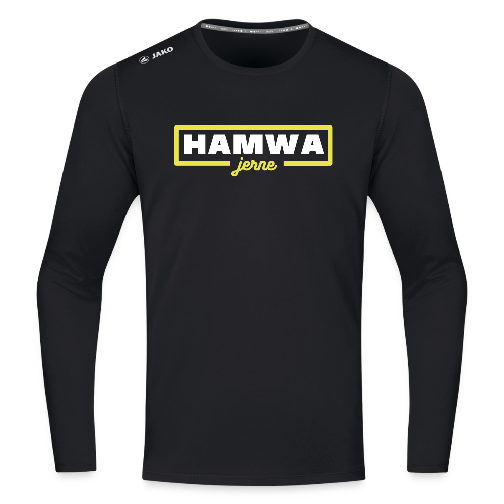 hamwa - Männer Sport Langamshirt - Schwarz