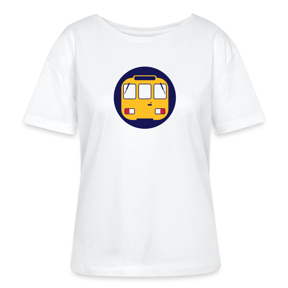 U-Bahntunnel - Relaxed Rundhals Frauen Bio-T-Shirt - Weiß