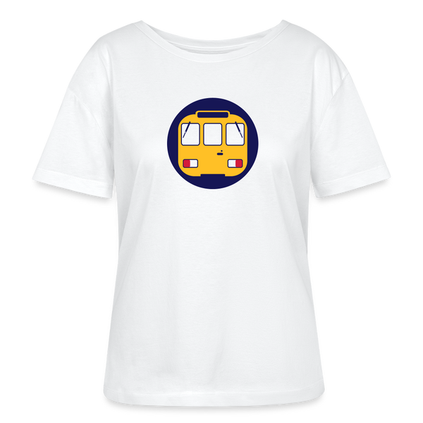 U-Bahntunnel - Relaxed Rundhals Frauen Bio-T-Shirt - Weiß