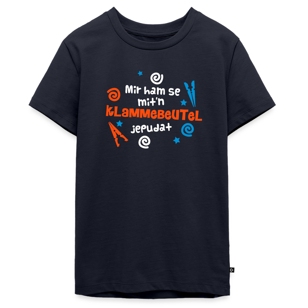 Mit'n Klammabeutel jepudat - Teenager Premium T-Shirt - Navy