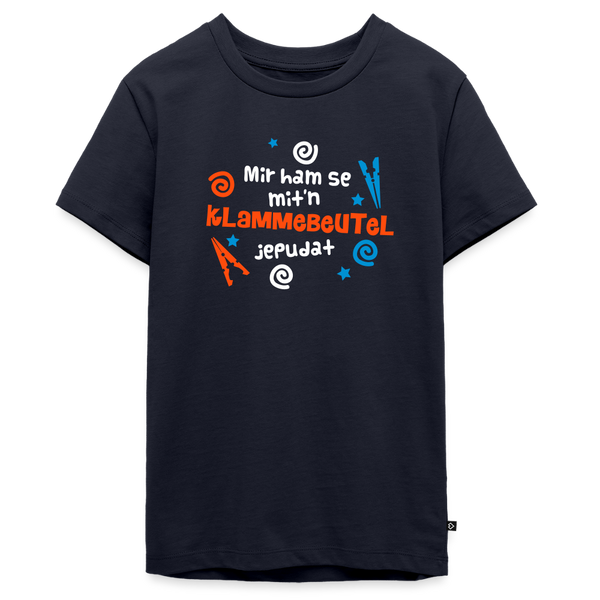 Mit'n Klammabeutel jepudat - Teenager Premium T-Shirt - Navy