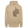 Der Turm von unten - schwarz - Unisex Hoodie - Beige