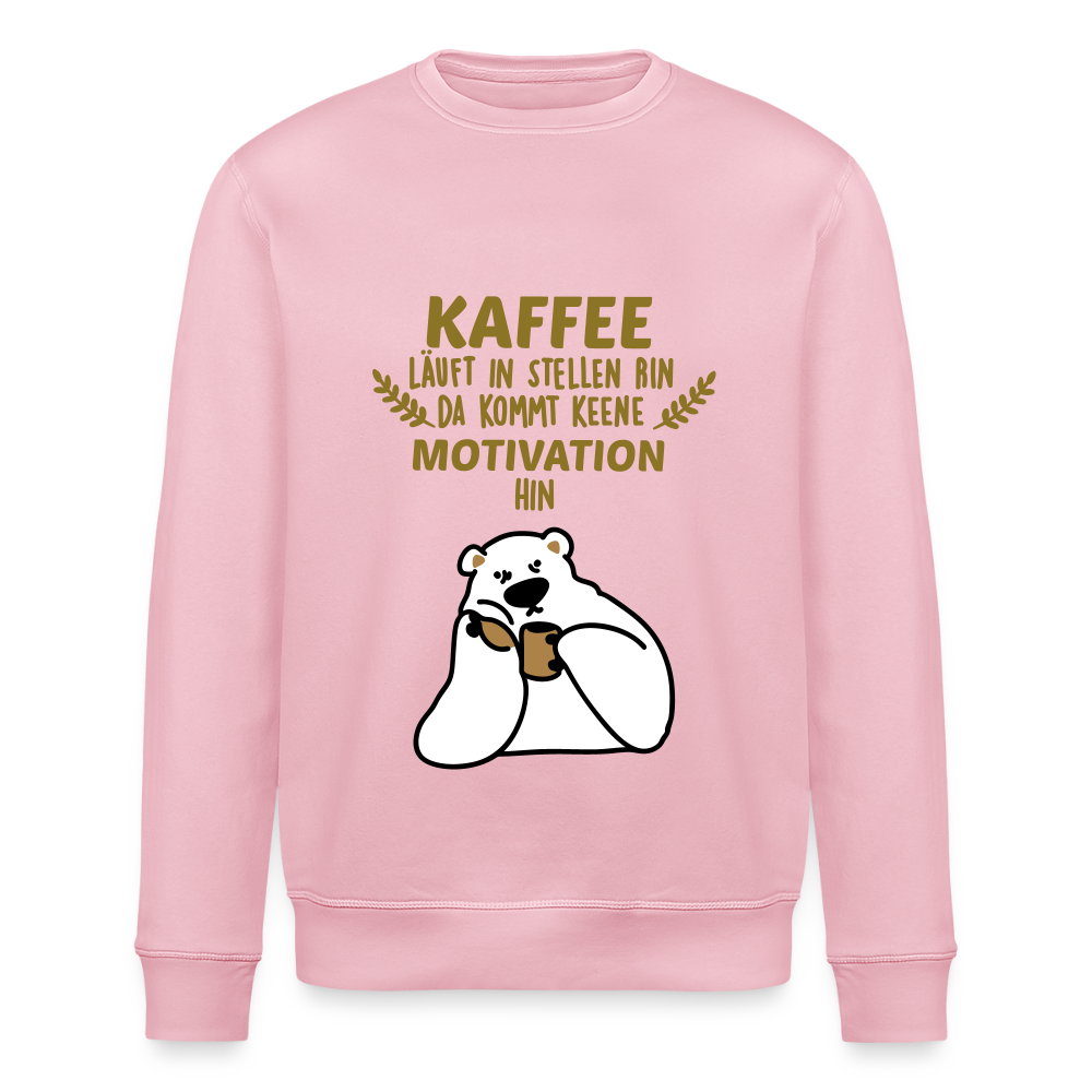 Kaffee motiviert - Unisex Bio Sweatshirt - Hellrosa