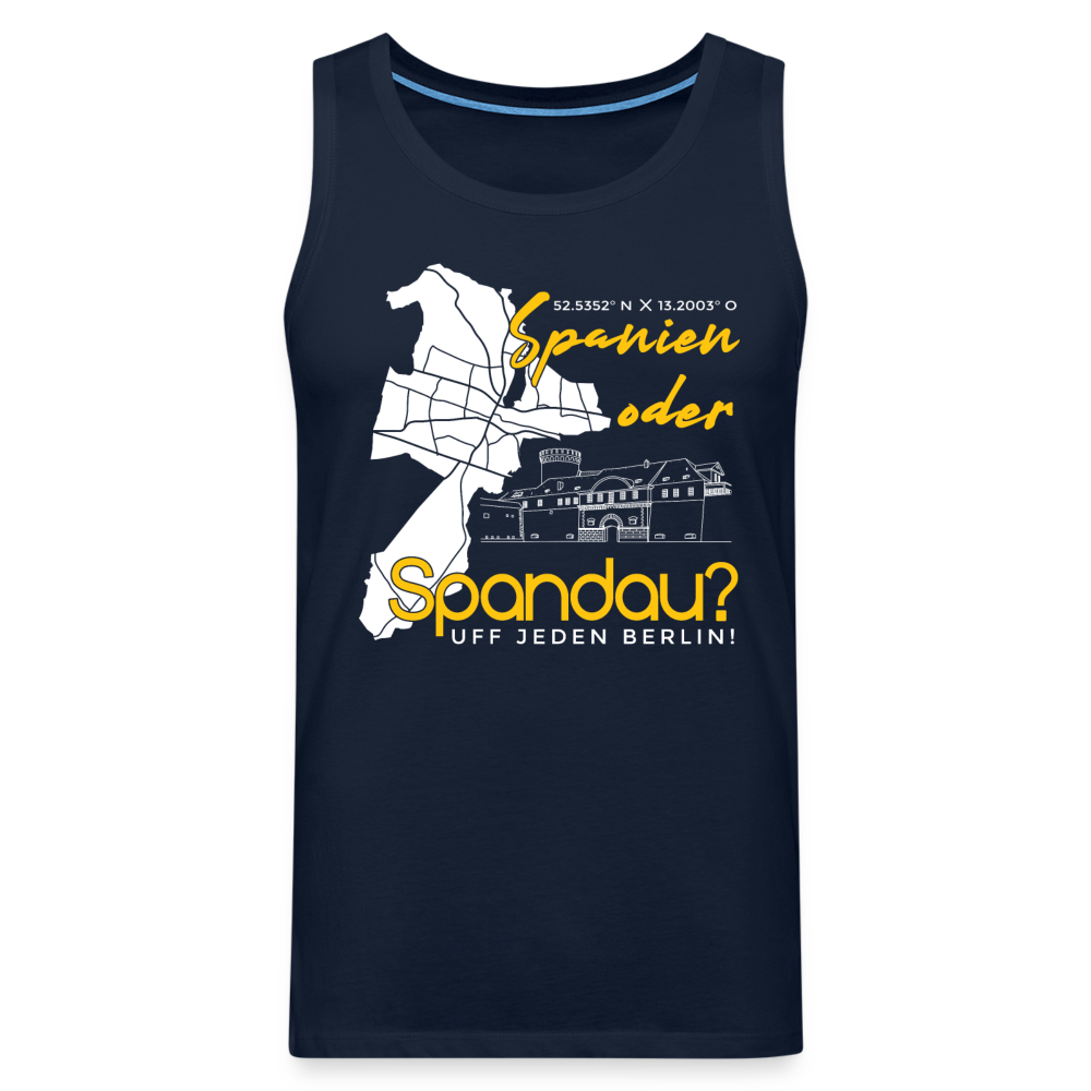 Spanien oder Spandau - Männer Premium Tank Top - Navy