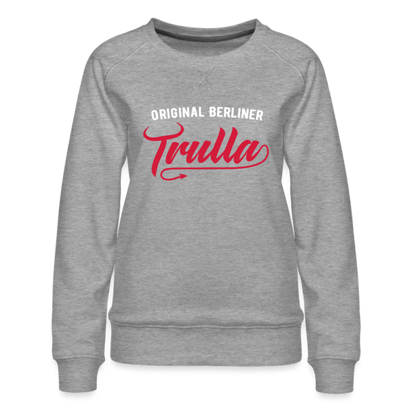 Trulla - Frauen Premium Sweatshirt - Grau meliert