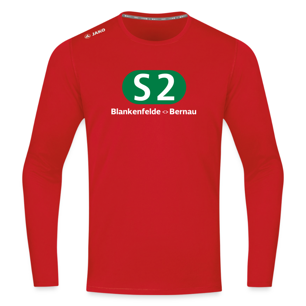 S2 - Männer Sport Langamshirt - Rot