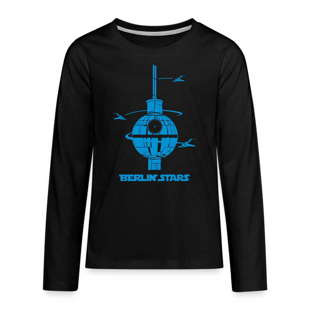 Berlin Stars - Teenager Langarmshirt - Schwarz