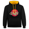Dit Is Dufte - Kontrast Hoodie - Schwarz/Gold