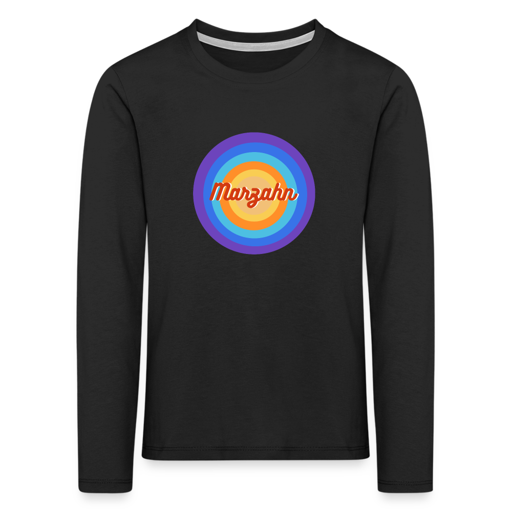 Marzahn Retro - Kinder Langarmshirt - Schwarz