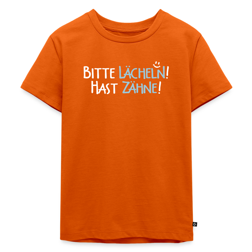 Bitte lächeln! Hast Zähne! - Kinder Premium T-Shirt - Orange