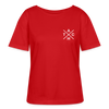 Tach X - Relaxed Rundhals Frauen Bio-T-Shirt - Rot