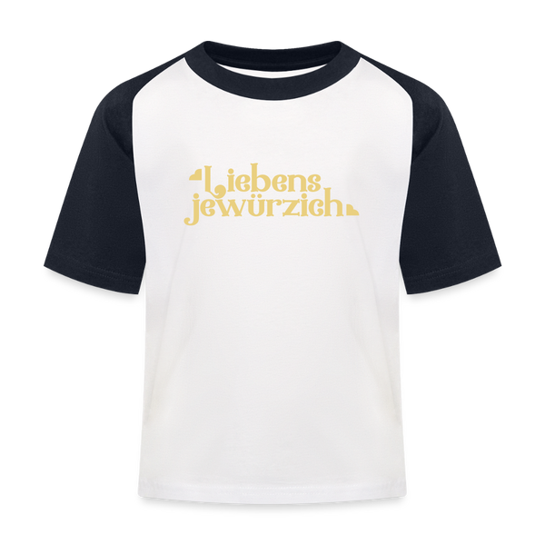 Kinder Baseball T-Shirt - Weiß/Navy