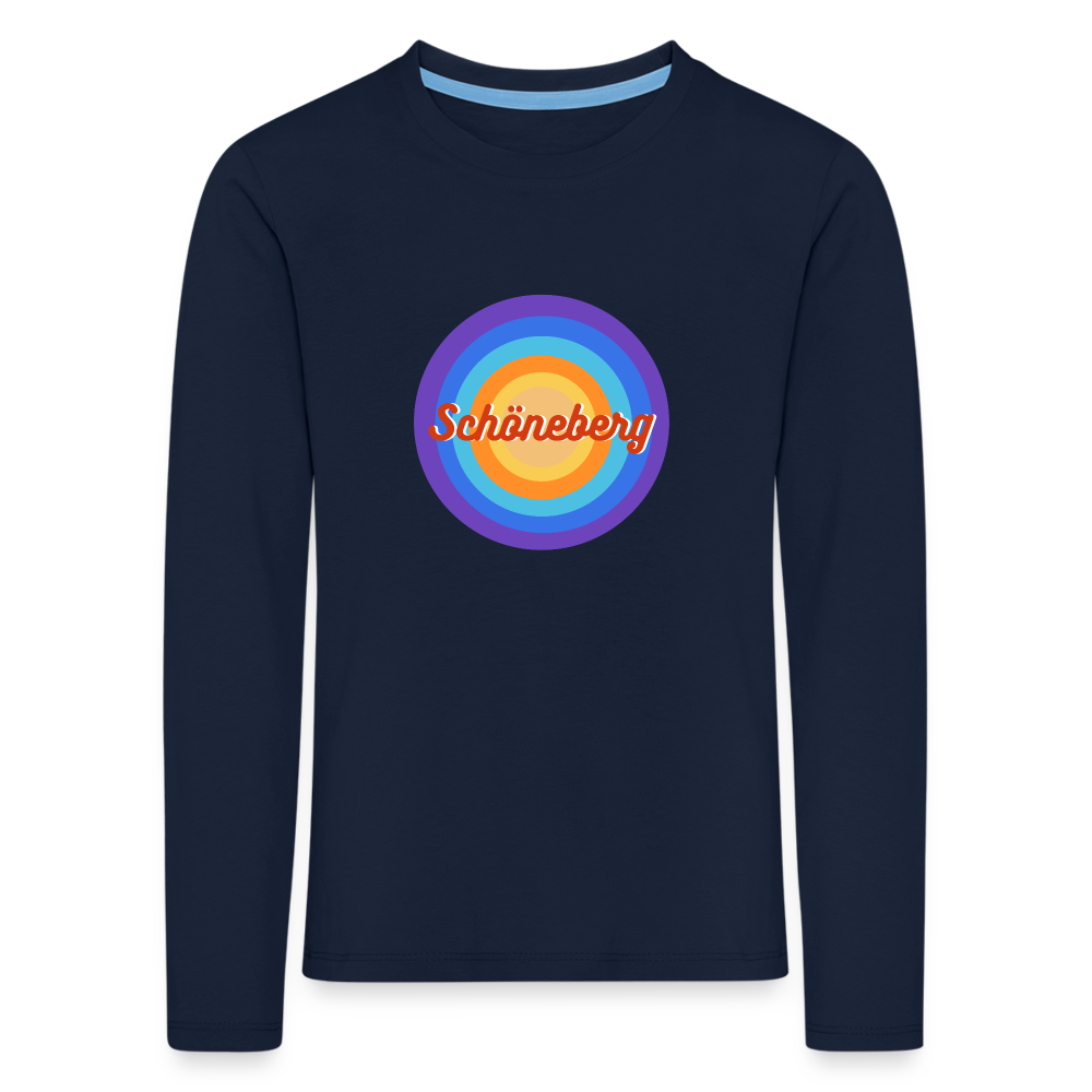Schöneberg retro - Kinder Langarmshirt - Navy
