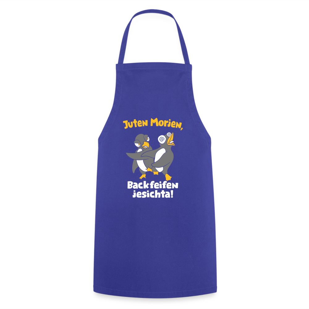 Juten Morjen, Backfeifenjesichta! - Kochschürze - Royalblau