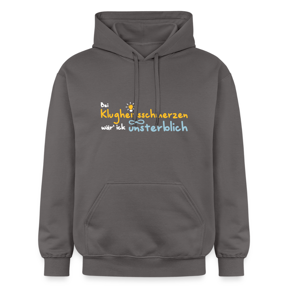 Bei Klugheitsschmerzen wär' ick unsterblich - Hoodie - Dunkelgrau