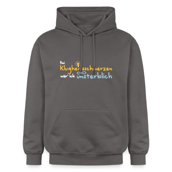 Bei Klugheitsschmerzen wär' ick unsterblich - Hoodie - Dunkelgrau